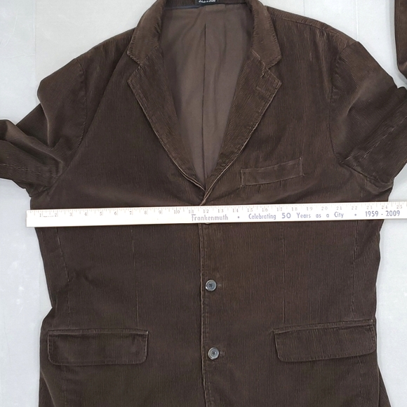 J. Crew Factory sport coat men's XL navy blue corduroy western blazer - Picture 5 of 11